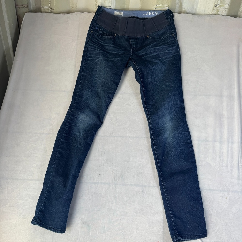 Gap 1959 Always Skinny Jeans Womens 2/26‎ Blue Denim Stretch Medium Wash Pull On